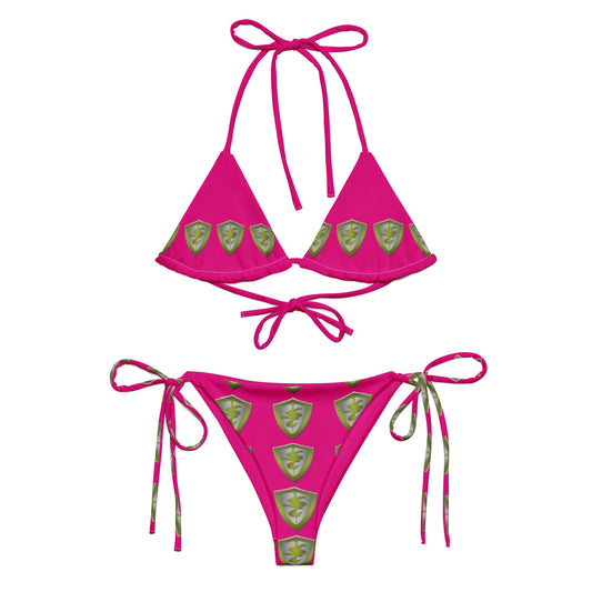 All-over print recycled string bikini